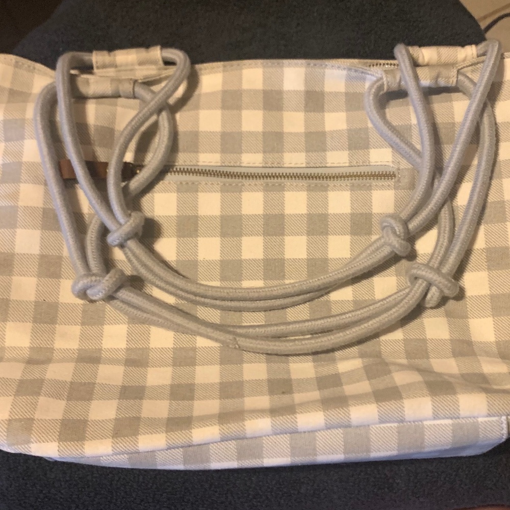 White and gray checkered should bag
